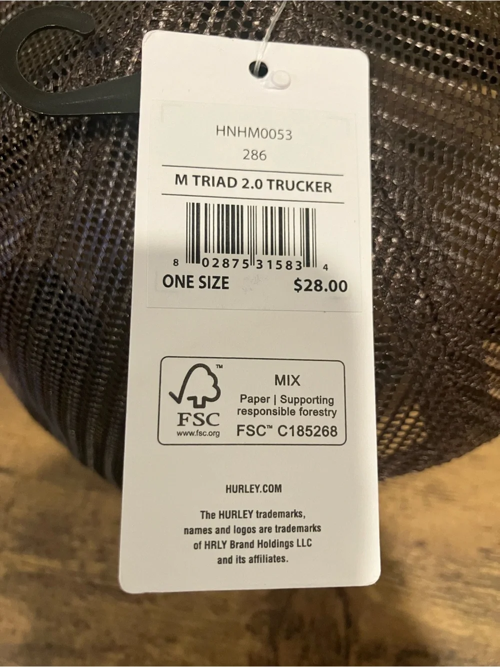Hurley trucker hat